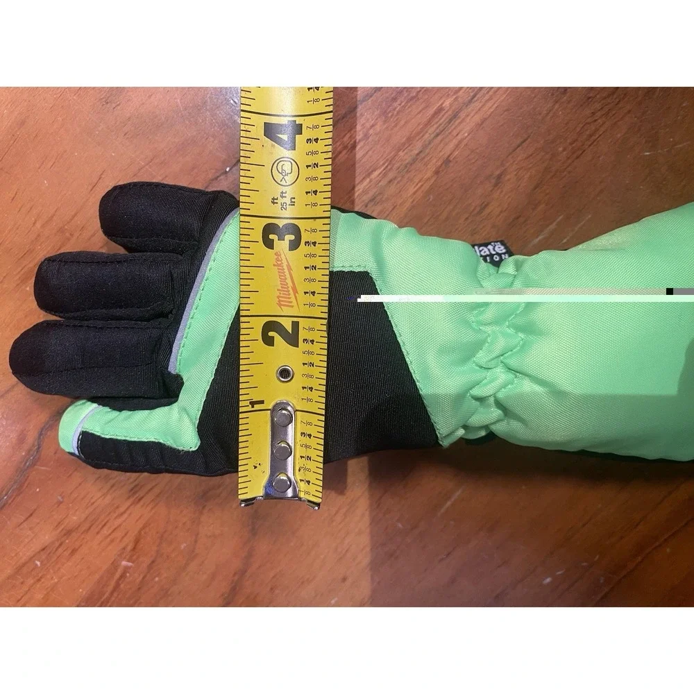 Boys Green & Black Thinsulate Snow & Ski Winter‎ Gloves XS/S Joe Boxer